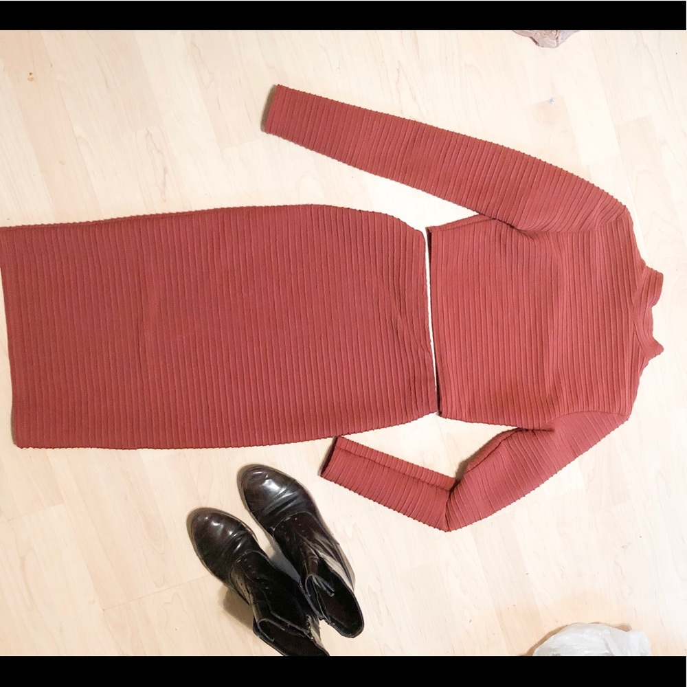 Rust color two piece set